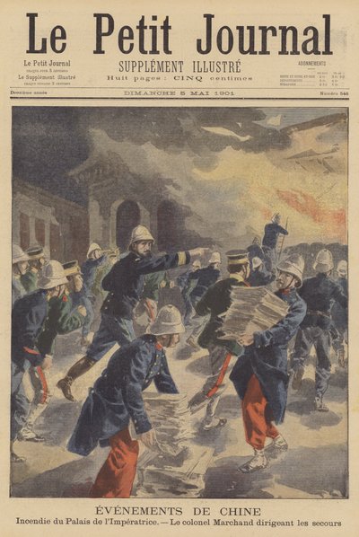 Burning of the Palace of the Empress in Beijing by French School